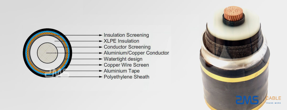 Câble haute tension à isolation XLPE