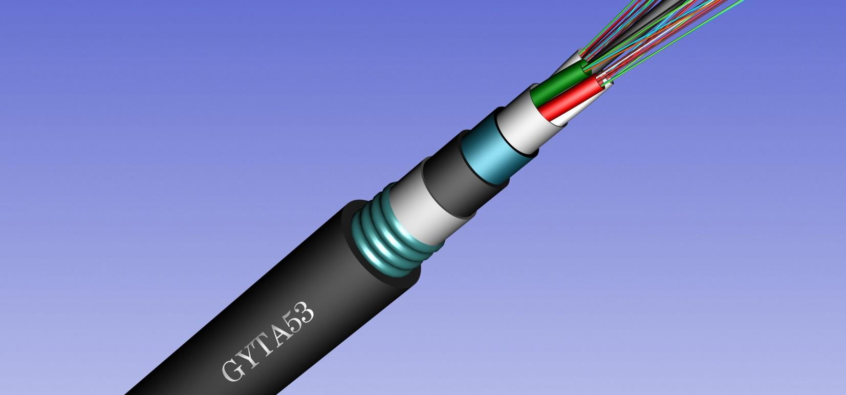 câble à fibres optiques GYTA53