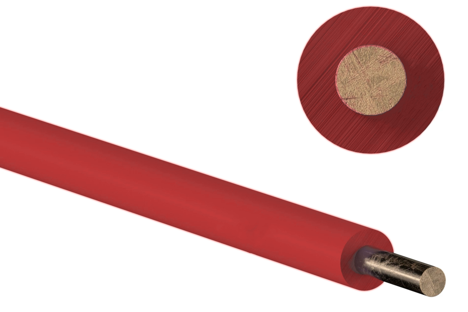 Rouleau De Câble électrique H07V-U 1x2,5mm² Rouge 10 Mètres - Pour Installation Domestique, Gaines