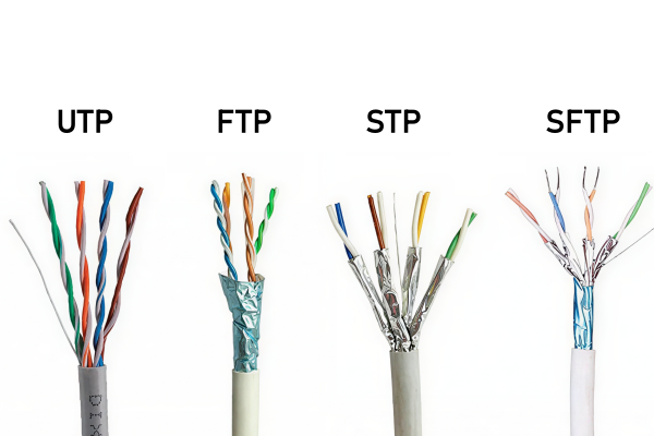 Câbles Ethernet Cat5e, Cat6 et Cat6A en UTP et FTP